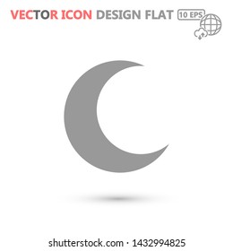 moon vector icon 10 eps , Lorem ipsum Flat design