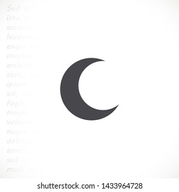 moon vector icon 10 eps , Lorem ipsum Flat design