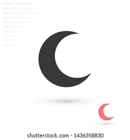 moon vector icon 10 eps , Lorem ipsum Flat design