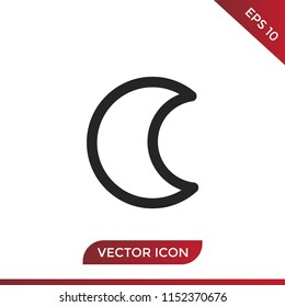 Moon vector icon