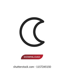 Moon vector icon