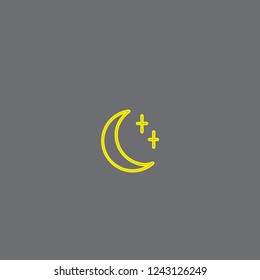 Moon vector icon