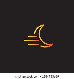 Moon vector icon
