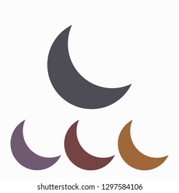 Similar Images, Stock Photos & Vectors of moon - black vector icon