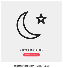 Moon vector icon