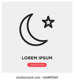 Moon vector icon