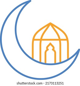 Moon vector icon. Can be used for printing, mobile and web applications.