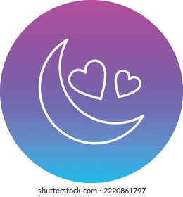 Moon vector icon. Can be used for printing, mobile and web applications.