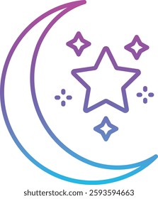 Moon vector icon. Can be used for printing, mobile and web applications.