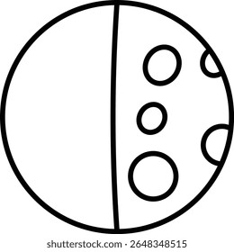 Ícone do vetor da Lua. Pode ser usado para impressão, aplicativos móveis e da Web.