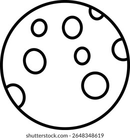 Moon vector icon. Can be used for printing, mobile and web applications.
