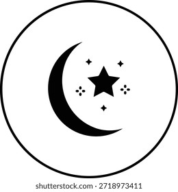 Icono de Vector lunar. Se puede utilizar para aplicaciones de impresión, móviles y de Web.