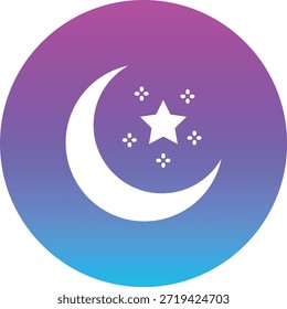 Icono de Vector lunar. Se puede utilizar para aplicaciones de impresión, móviles y de Web.