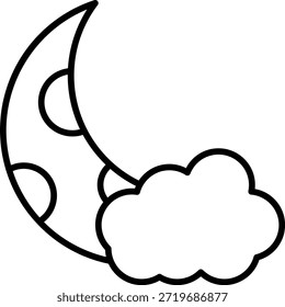 Moon vector icon. Can be used for printing, mobile and web applications.