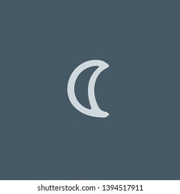 Moon vector icon. Moon concept stroke symbol design. Thin graphic elements vector illustration, outline pattern for your web site design, logo, UI. EPS 10.