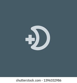 Moon vector icon. Moon concept stroke symbol design. Thin graphic elements vector illustration, outline pattern for your web site design, logo, UI. EPS 10.
