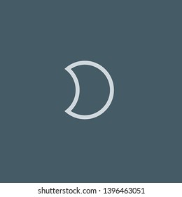 Moon vector icon. Moon concept stroke symbol design. Thin graphic elements vector illustration, outline pattern for your web site design, logo, UI. EPS 10.