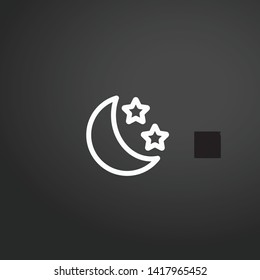 Moon vector icon. Moon concept stroke symbol design. Thin graphic elements vector illustration, outline pattern for your web site design, logo, UI. EPS 10.