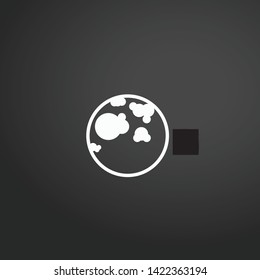 Moon vector icon. Moon concept stroke symbol design. Thin graphic elements vector illustration, outline pattern for your web site design, logo, UI. EPS 10.