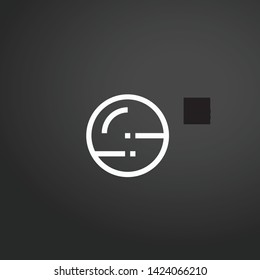 Moon vector icon. Moon concept stroke symbol design. Thin graphic elements vector illustration, outline pattern for your web site design, logo, UI. EPS 10.