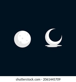 Moon Vector icon design illustration Template