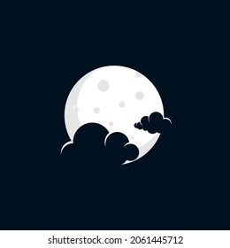 Moon Vector icon design illustration Template