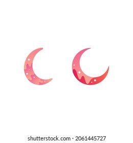 Moon Vector icon design illustration Template