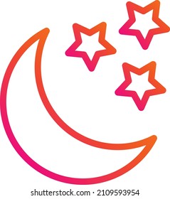 Ilustración de diseño de iconos del vector de la luna