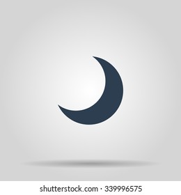 moon vector icon, Flat design style  EPS