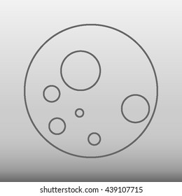 Moon Vector Icon Illustration