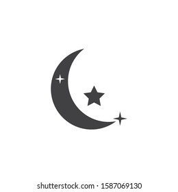 moon vector icon illustration design template