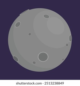 Moon vector icon. moon icon illustration. moon vector icon. full moon