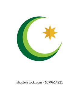 Moon vector icon, Islamic symbol.