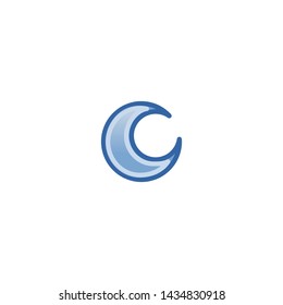 Moon Vector Icon. Isolated Crescent Moon Emoji, Emoticon, Illustration