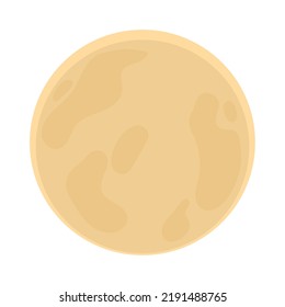 moon vector icon isolated flat