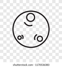 Moon vector icon isolated on transparent background, Moon logo concept