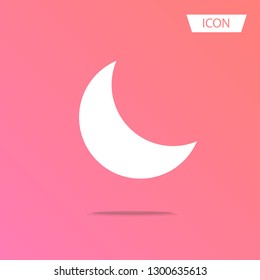 Moon vector icon isolated on white background.