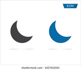 Moon vector icon isolated on white background.
