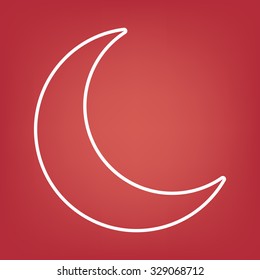 moon vector icon. Line icon