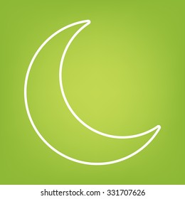 moon vector icon. Line icon