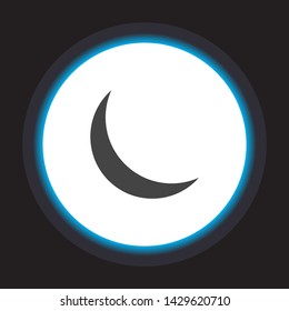 Moon Vector icon . Lorem Ipsum Illustration design
