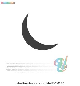 Moon Vector icon . Lorem Ipsum Illustration design