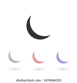 Moon Vector icon . Lorem Ipsum Illustration design