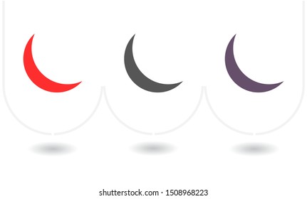 Moon Vector icon . Lorem Ipsum Illustration design