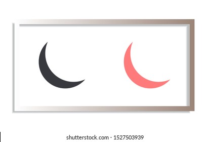 Moon Vector icon . Lorem Ipsum Illustration design