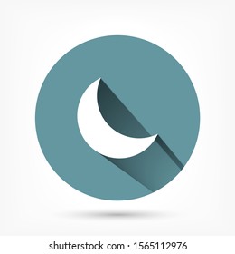 Moon vector icon , lorem ipsum Flat design
