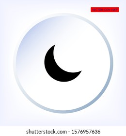 Moon vector icon , lorem ipsum Flat design
