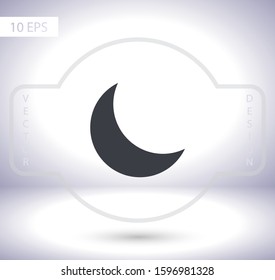 Moon  vector icon , lorem ipsum Flat design