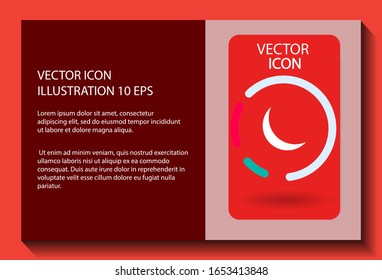 Moon Vector icon . Lorem Ipsum Illustration design