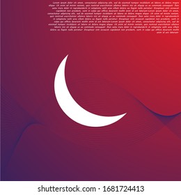 Moon Vector icon . Lorem Ipsum Illustration design